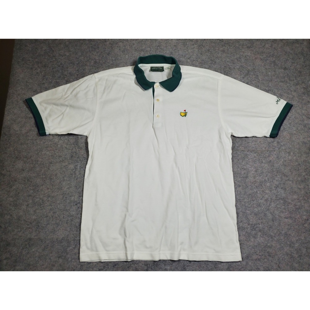 Vintage 2000 Masters Shirt Mens Large White Golf Polo Golf Masters Collection